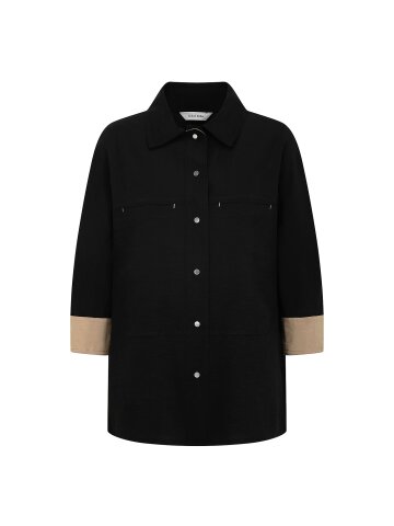 린넨 롤업 7부 셔츠 재킷 