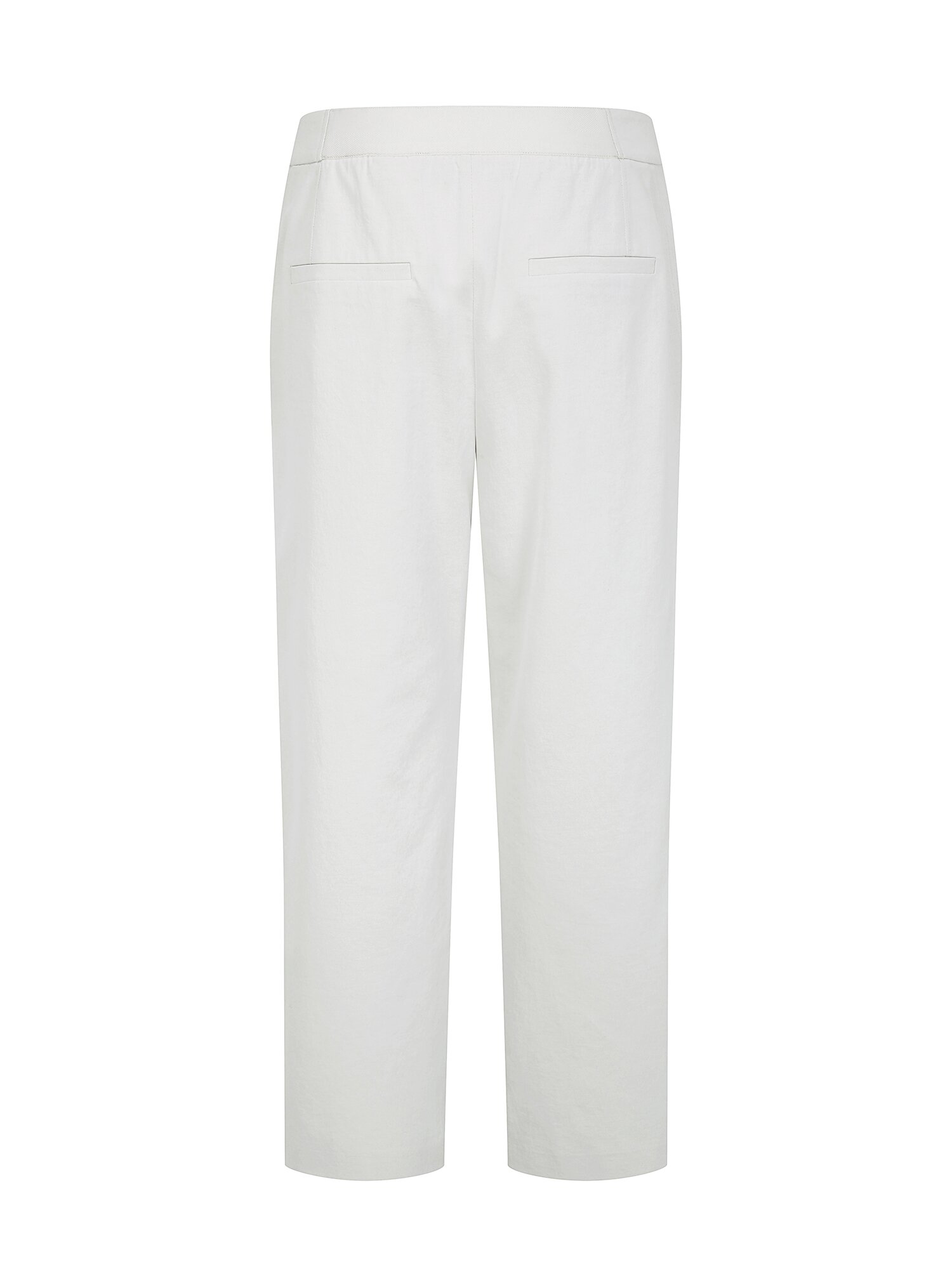 린넨 백 밴딩 배기핏 크롭 팬츠 (IVORY)