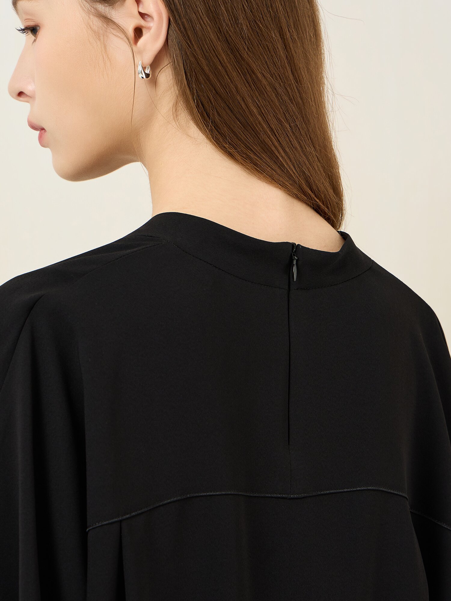 니트 볼레로 슬리브리스 블라우스 세트 (BLACK)