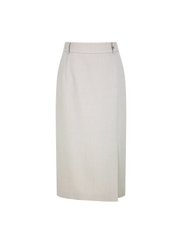 메탈 장식 슬릿 H라인 스커트 