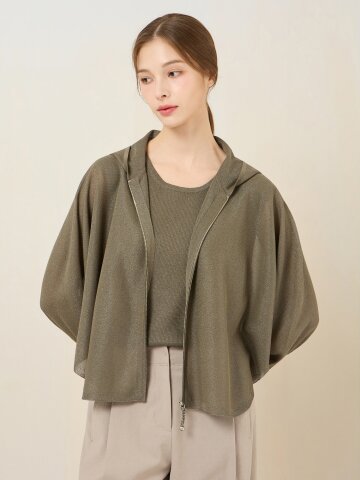 루즈핏 후드 가디건 슬리브리스 세트 