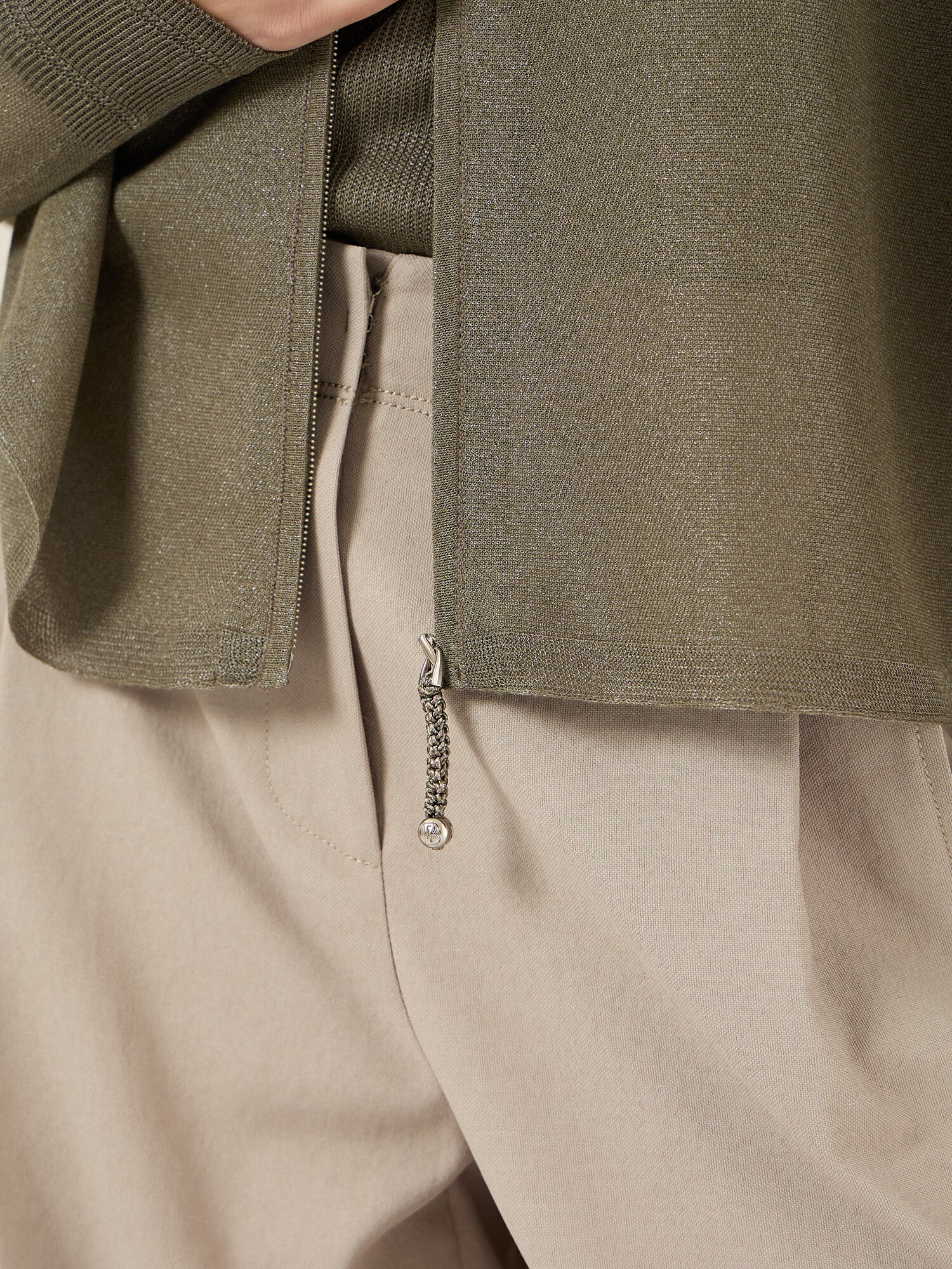 루즈핏 후드 가디건 슬리브리스 세트 (GREY)