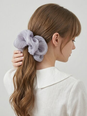 타니아 빅사이즈 대왕 쉬폰 스크런치 헤어끈 볼륨 포니테일 머리끈 B79