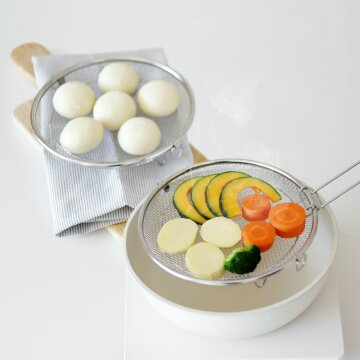304 스텐 채반 찜기 2P (탈부착 손잡이 포함) / 원형 핸들 채반 야채 찜기 스티머