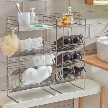 무디타 304  스텐 4단 샴푸랙 욕실 선반 (S,L) / 무타공 다용도 수납 정리대