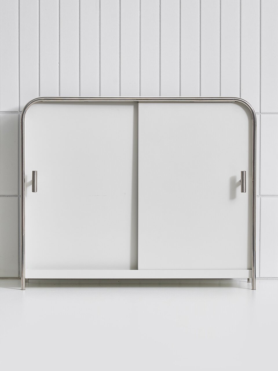 무디타 비화이트 와이드 슬림 양문형 주방 수납장 / 철제 슬라이딩 서랍장 양념통 틈새 정리함