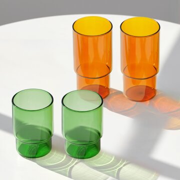 플로라 내열 유리컵 하이볼 언더락 글라스 260ml / 480ml (2 color)