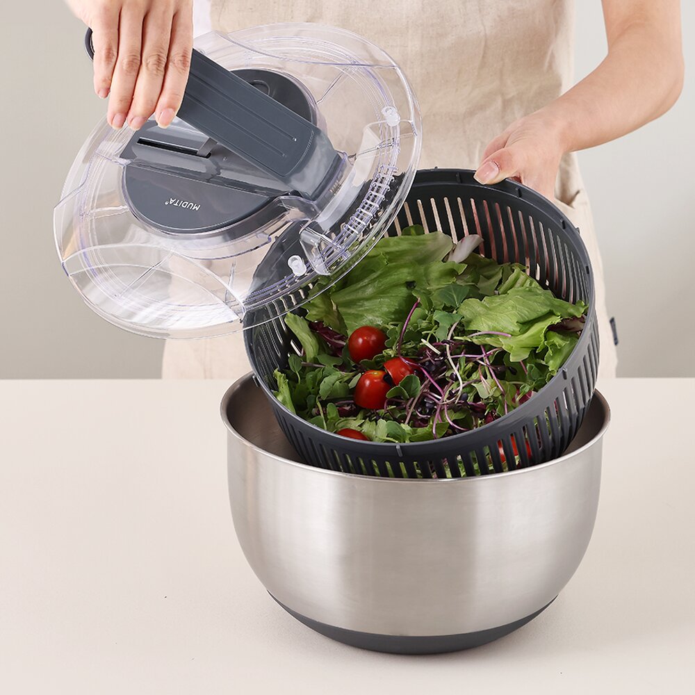 무디타 프로페셔널 304 스텐 믹싱볼 야채 탈수기 5L /  만능 채칼 6종 세트 믹싱볼 채반