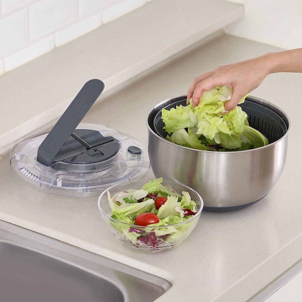 무디타 프로페셔널 304 스텐 믹싱볼 야채 탈수기 5L /  만능 채칼 6종 세트 믹싱볼 채반