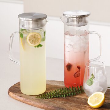 최고급 소재 내열 비커유리물병 1.1L X 2P 세트