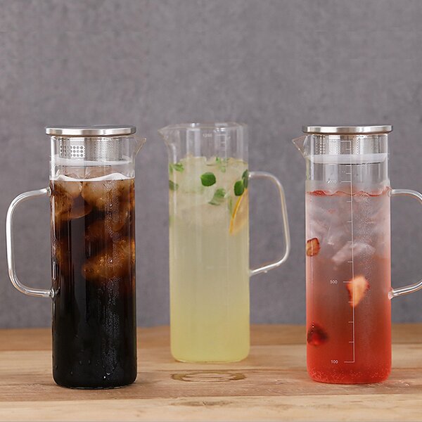 리본제이 최고급 소재 내열 비커유리물병 1.1L X 2P 세트