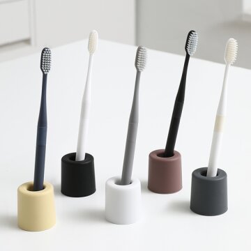 항균 실리콘 스탠드업 칫솔꽂이 & 면도기거치대 칫솔통