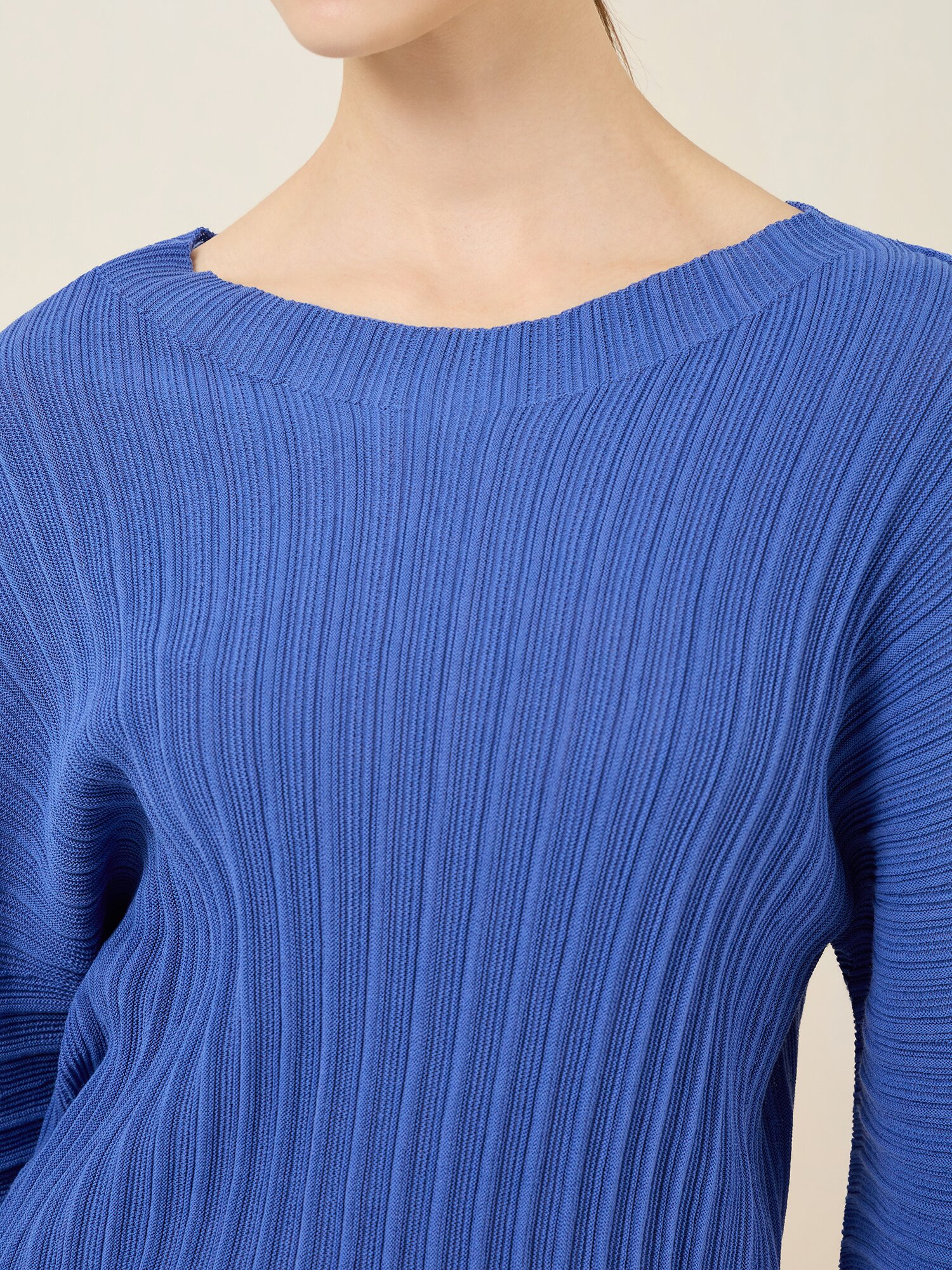 코튼 플리츠 반소매 풀오버 (BLUE)