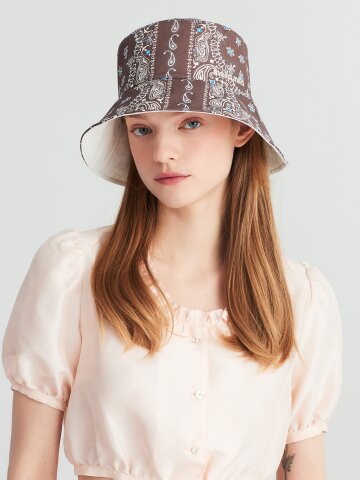 멜라밀라 로에나 페이즐리 리버시블 버킷햇 (4colors)