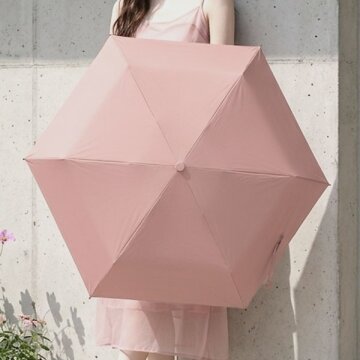 HICKIES UV암막 여름 데일리 자외선차단 휴대용 케이스 접이식 육각 양우산 UV40