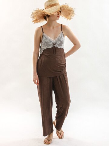 MJ_Soft lace pajama two-piece set_3color