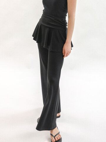 MJ_Layered waist peplum pants_2color