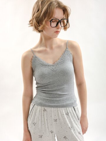 MJ_Ribbed lace cami top_3color