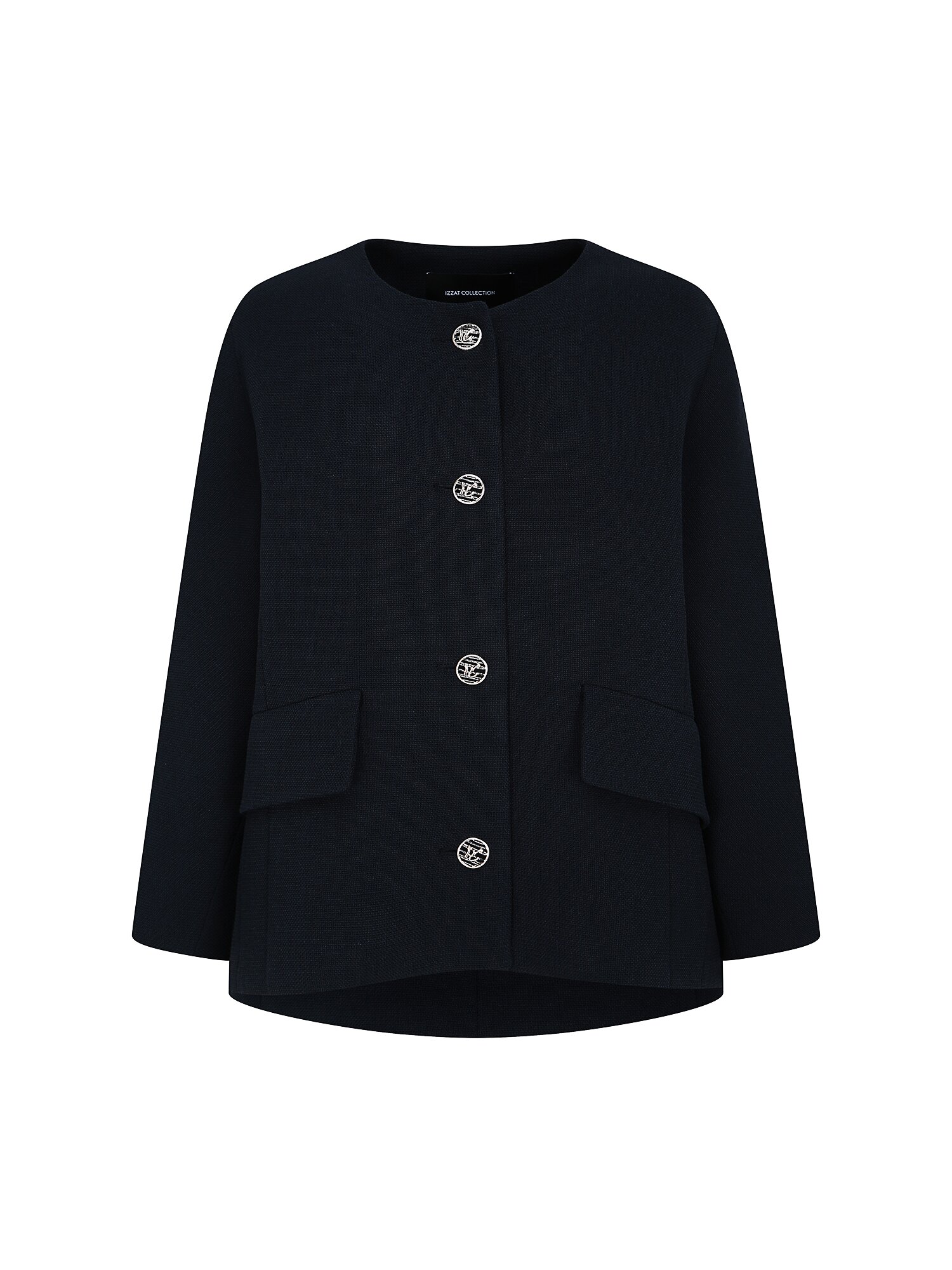 루즈핏 돌먼 슬리브 라운드넥 재킷 (DARK NAVY)