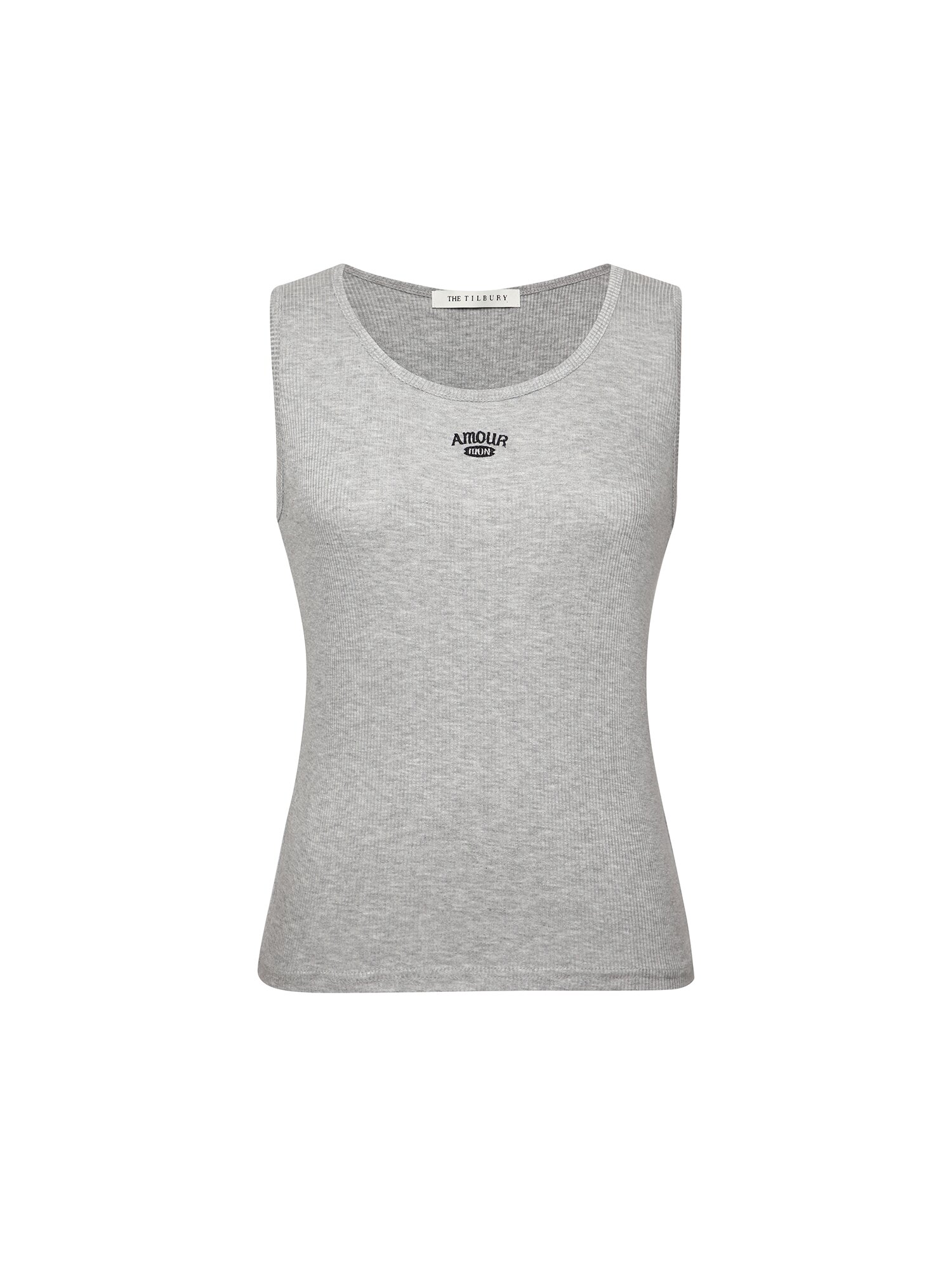 로고 슬리브리스 티셔츠 (GREY)