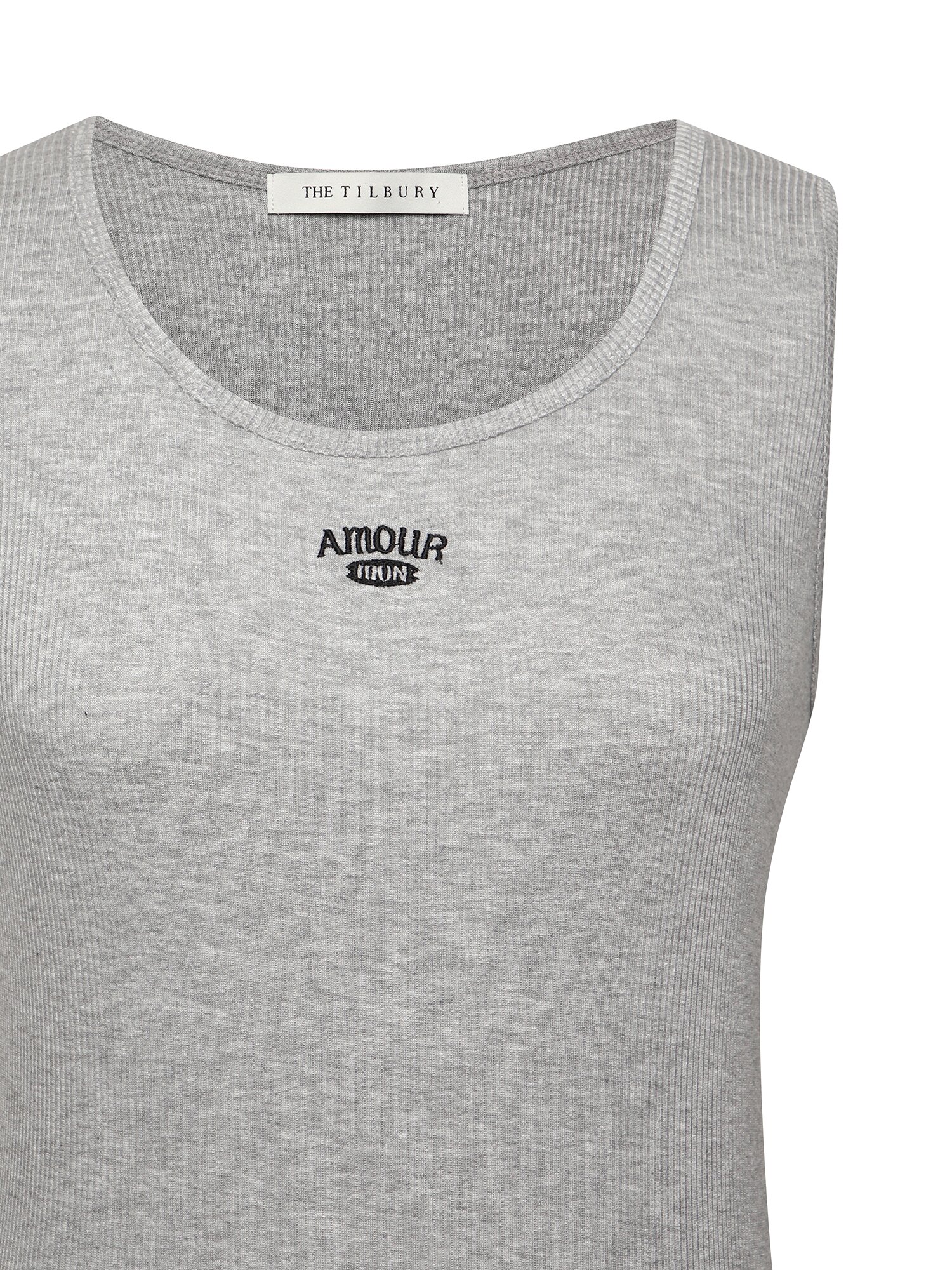 로고 슬리브리스 티셔츠 (GREY)