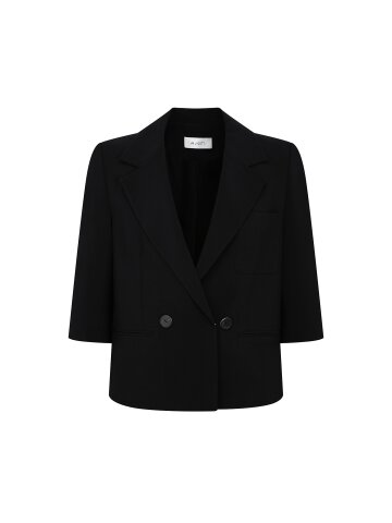 자수 7부 더블 크롭 재킷 