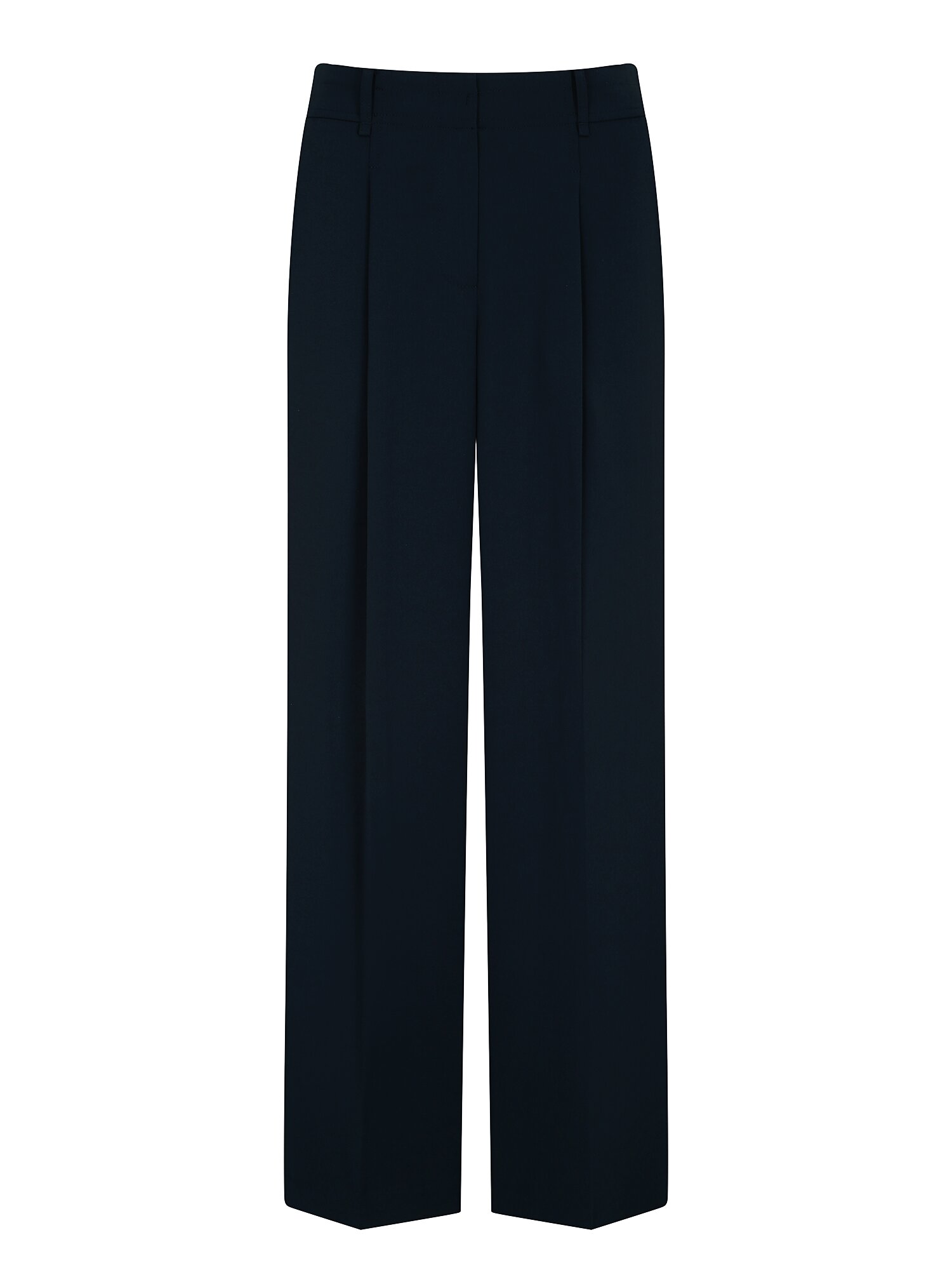 하이 웨이스트 원턱 와이드 팬츠 (DARK NAVY)