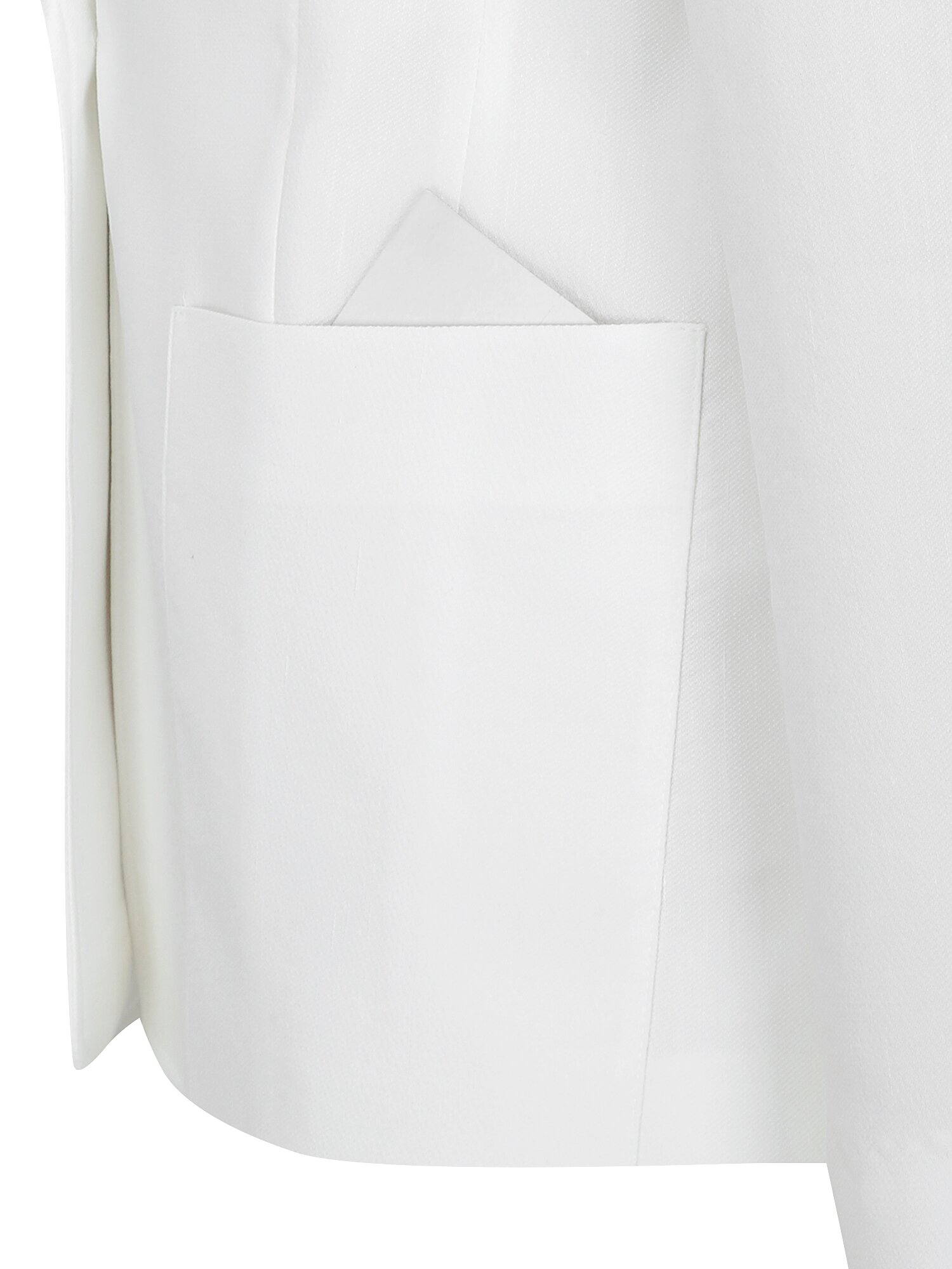 린넨 패치 포켓 싱글 원버튼 재킷 (WHITE)