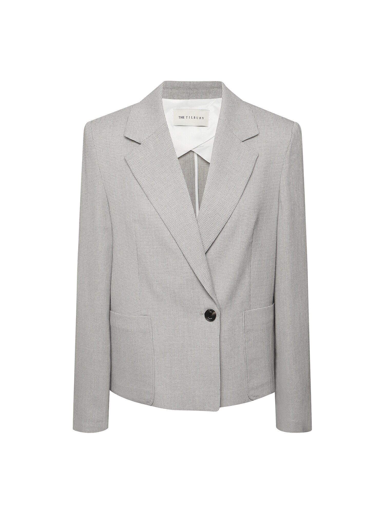 원 버튼 아웃포켓 테일러드 재킷 (MELANGE BEIGE)