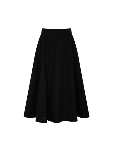 코튼 플로럴 플레어 스커트 