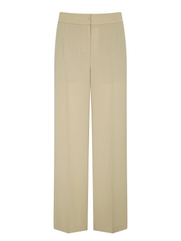 백 밴딩 세미 와이드 팬츠 