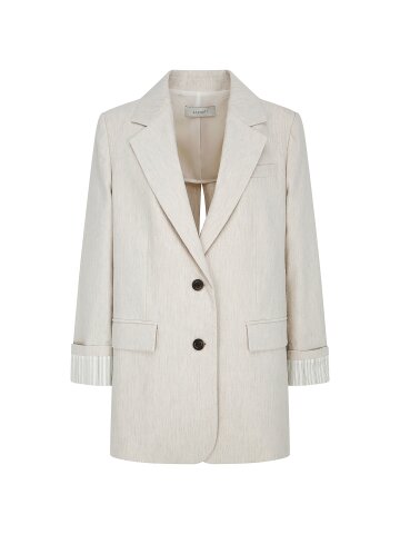 린넨 백 리본 슬릿 싱글 재킷 