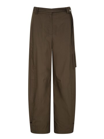 코튼 탭 장식 일자핏 팬츠 