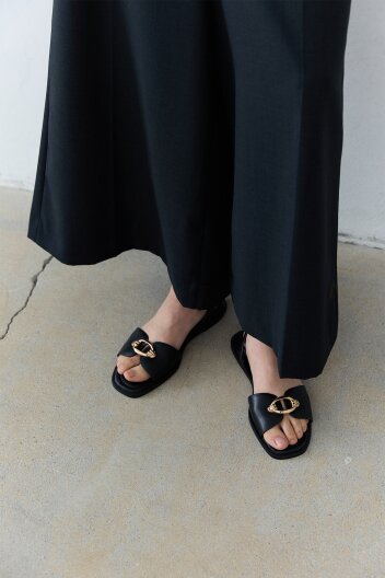 알도 칼렐리안 플랫 샌들 - 블랙 ADE1D013FZ001