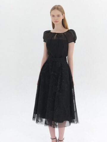 Paris's Layered Tulle Skirt / Black(2color)
