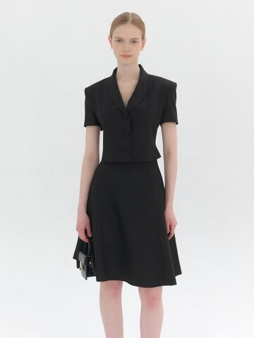 Signature Flare Midi-Skirt / Black(2color)