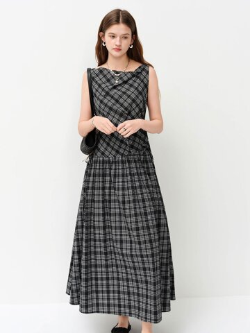 5/8 예약배송_WD_Drape waist sleeveless long dress_2color