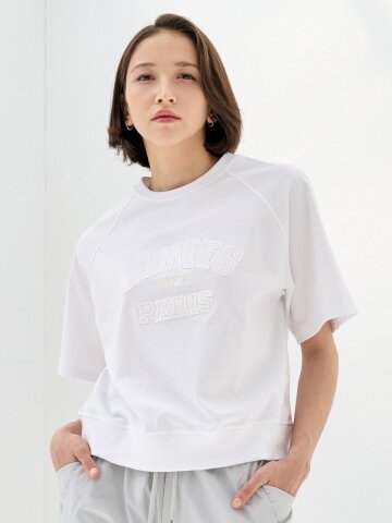 에르딘 컬리지 자수 반팔 티셔츠