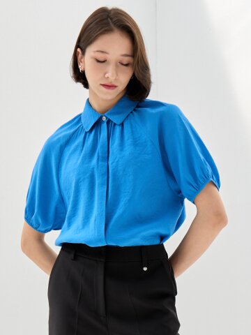 바레움 셔링 카라 블라우스