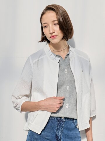 하르젠 프릴 7부 집업 점퍼