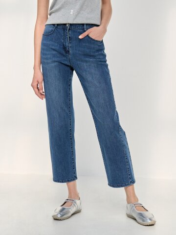 로베인 컴포트핏 데님 9부 팬츠