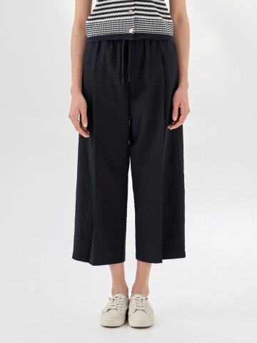 라디온 지지미 턱 와이드 8부 팬츠