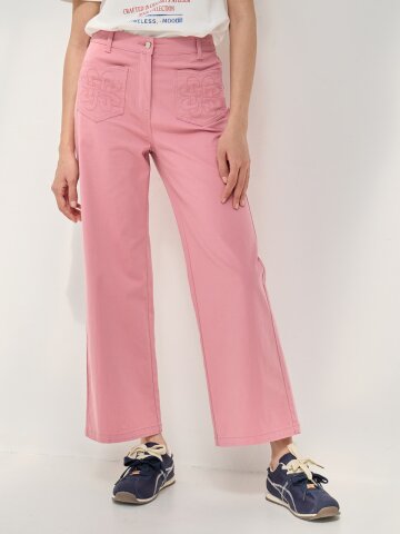 로벨린 코튼스판 세미일자 9부 팬츠