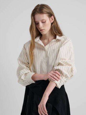 SOFT STRIPE OVERSIZE SHIRTS
