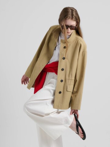 MINIMAL COTTON UTILITY JACKET- 2COLOR