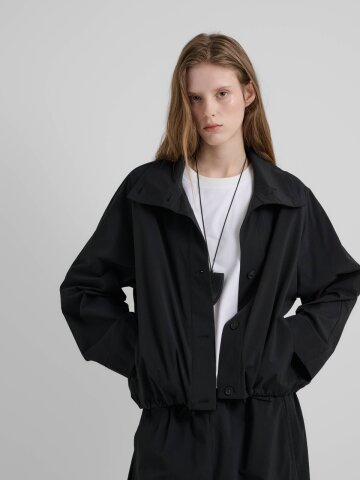 MINIMAL SHIRT BLOUSON - BLACK
