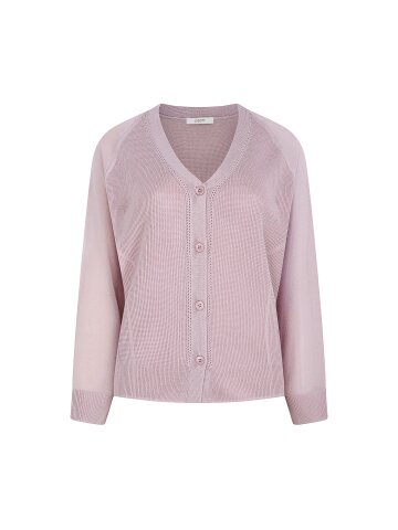 믹스 래글런 브이넥 가디건 