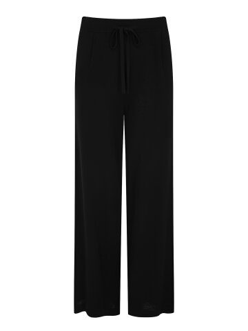 스트링 밴딩 와이드 니트 팬츠 