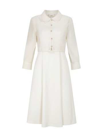 플레어 원피스 +블라우스 세트 