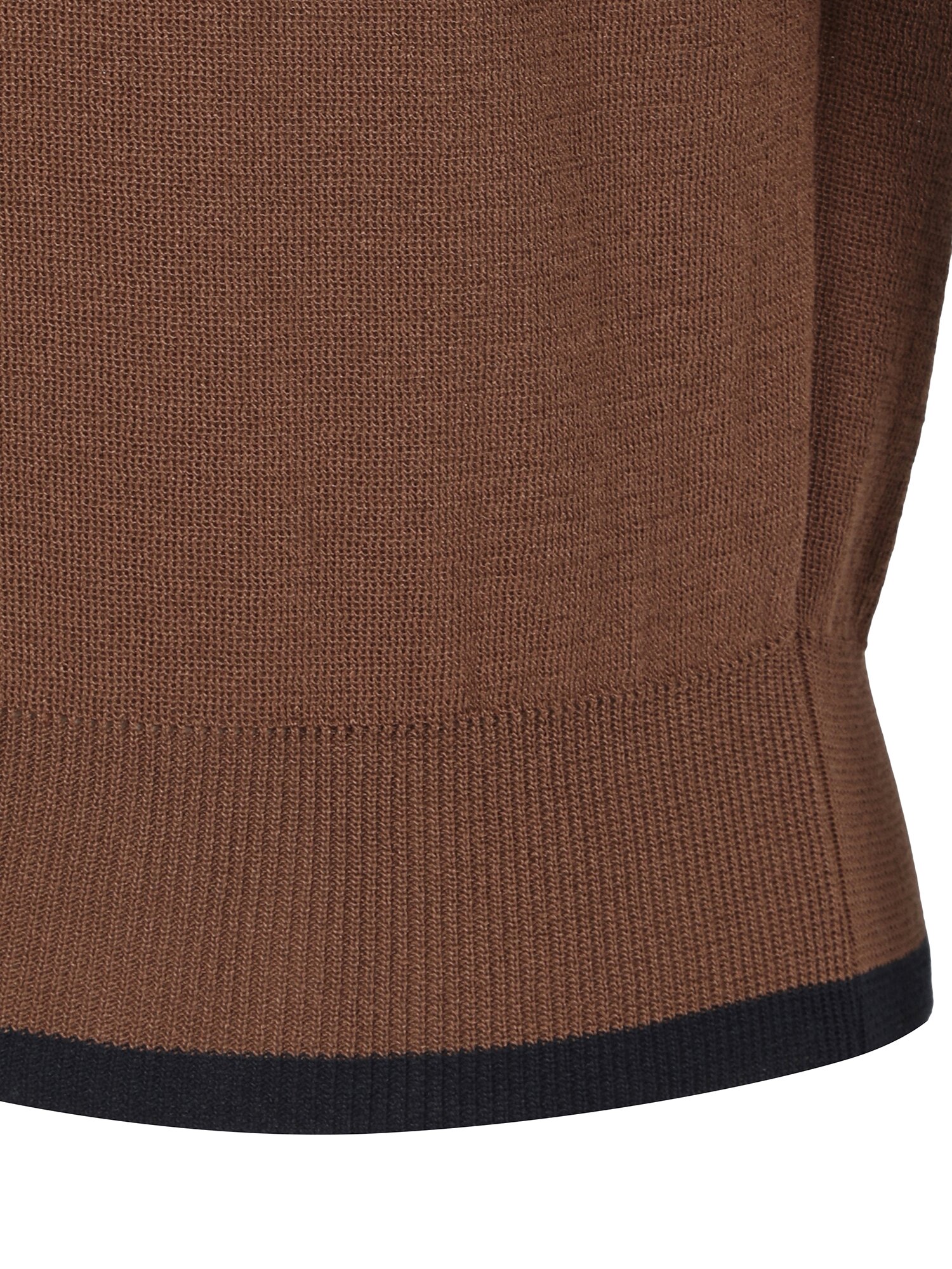 사이드 배색 니트 가디건 (BROWN)